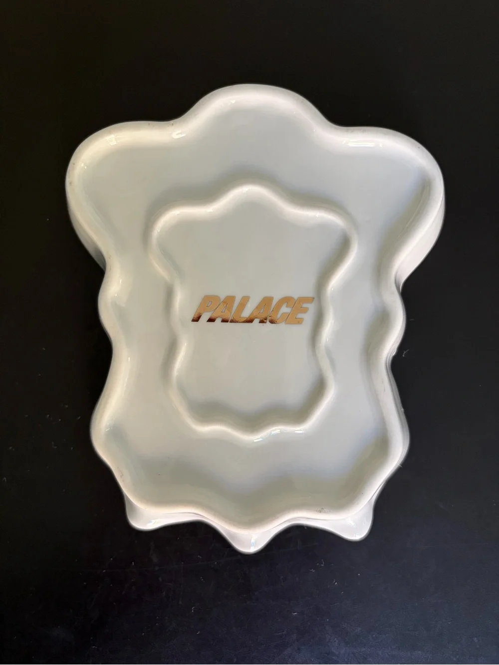 Palace Skateboards Ich Bun Decorative Ceramic Tray with Crown and Scroll Motif